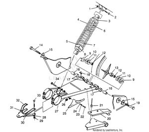 Swing Arm/shock Mounting  (after Serial #2275881) Magnum 2x4 W957544 (4926852685b011) Schematic