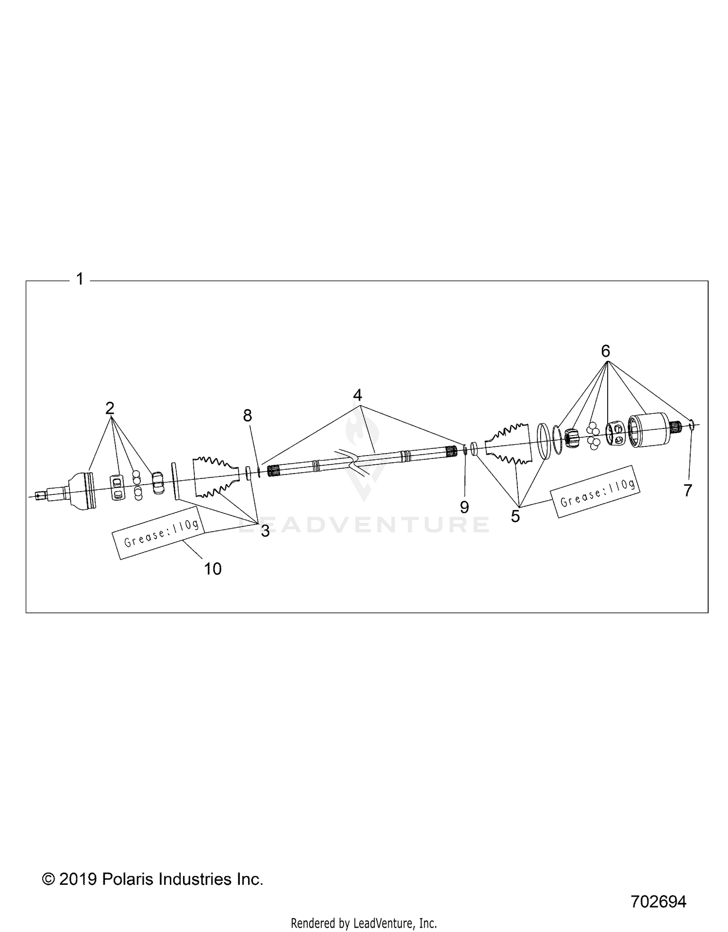 DRIVE TRAIN, HALF SHAFT, FRONT - Z26XPD92AN/BN/AH/BH (702694)