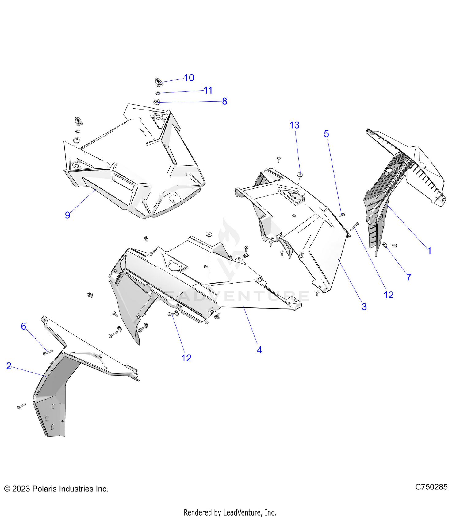 BODY, HOOD AND FRONT BODY WORK - Z26ASE99P5 (C750285)