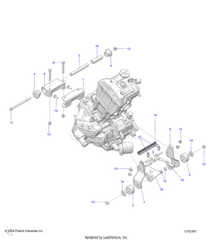 Engine, Mounting & Long Block - A25shy57al/an (c102397) Schematic