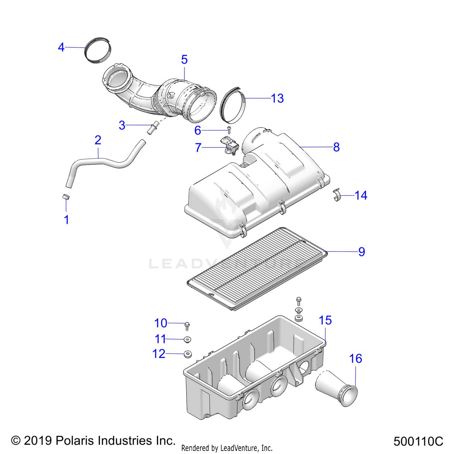 ENGINE, AIR INTAKE - T21AARGB/SGD ALL OPTIONS (500110C)