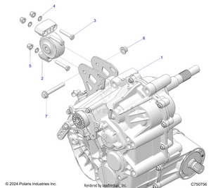 Drive Train, Main Gearcase Mounting - Z25x4e92a4/b4 (c750754) Schematic