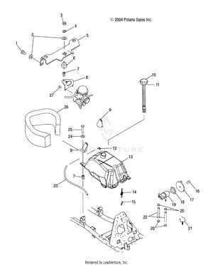 Fuel Tank And Carburetor Mounting - A05jd32aa (4995169516b03) Schematic