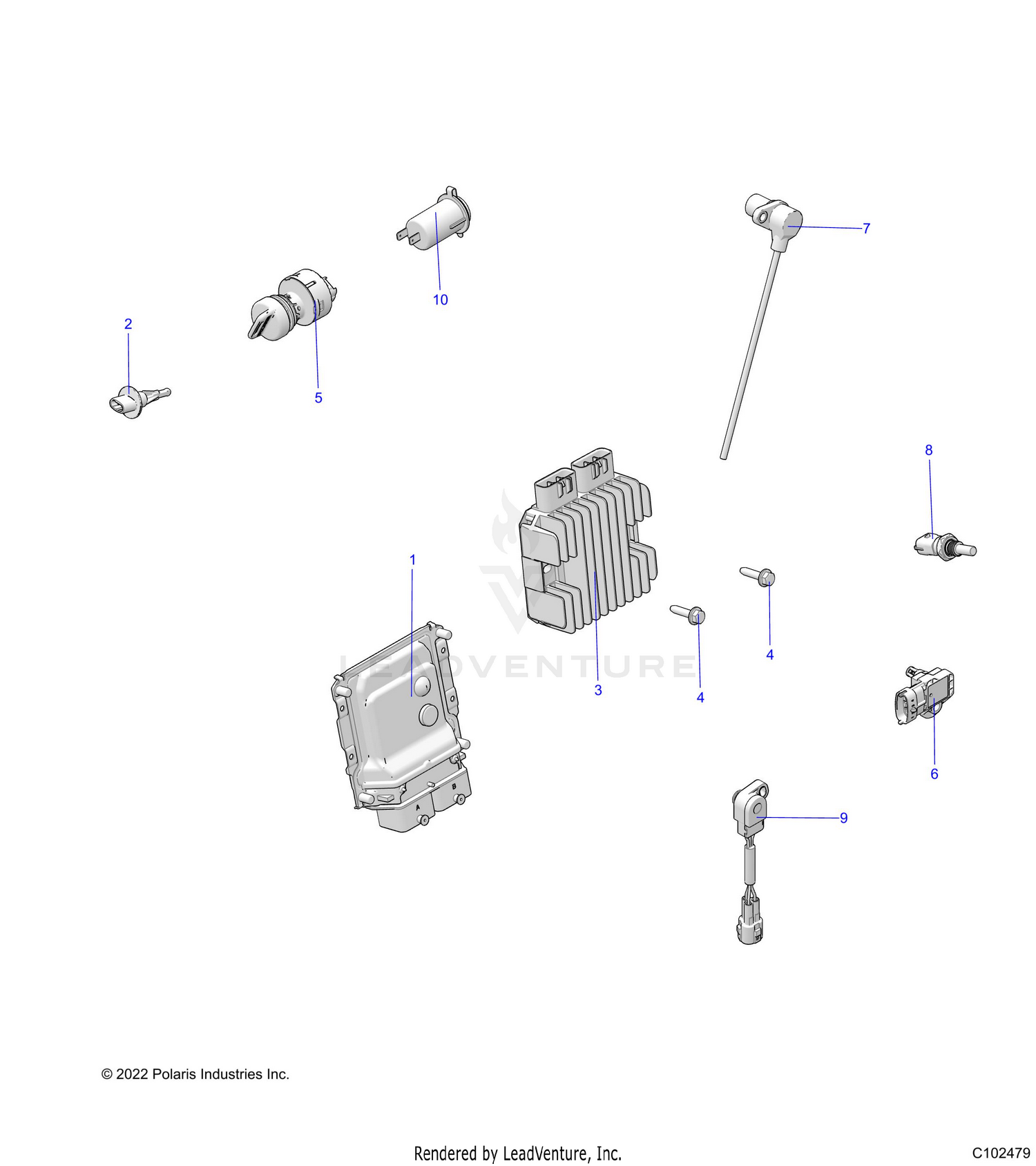 ELECTRICAL, SWITCHES, SENSORS, ECU and CONTROL MODULES - A26SXM95AR (C102479)