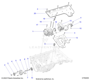 Engine, Oil Pump And Related - Z25r4d2kak/bk/aj/bj/am/bm (c750205) Schematic