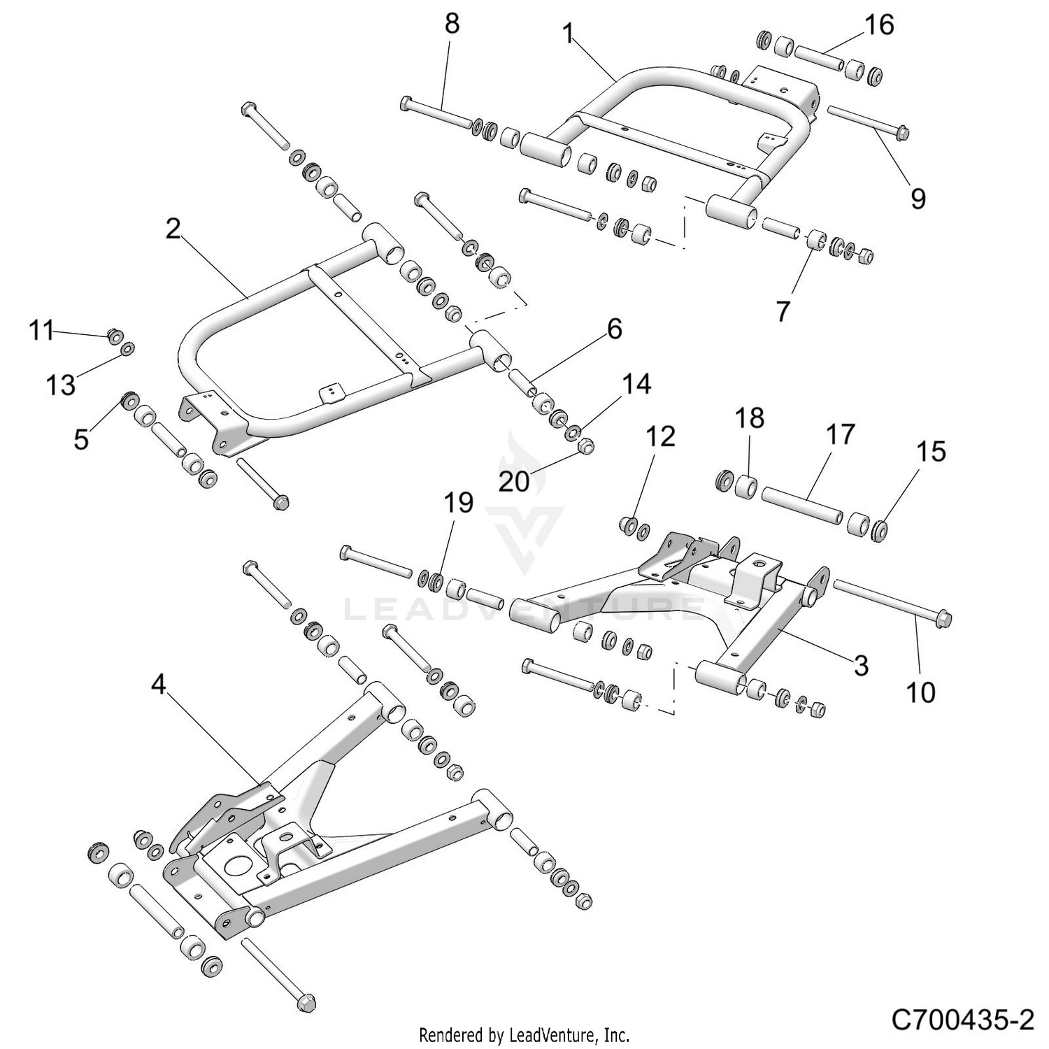 SUSPENSION, REAR CONTROL ARMS - D21BBPD4B4 (C700435-2)