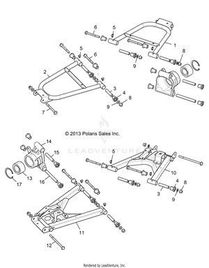 Suspension, Rear - R18rve99nx (49rgrsusprr14crew) Schematic