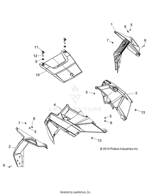 Body, Hood And Front Body Work - Z19vce99am (49rgrhood15rzr900) Schematic