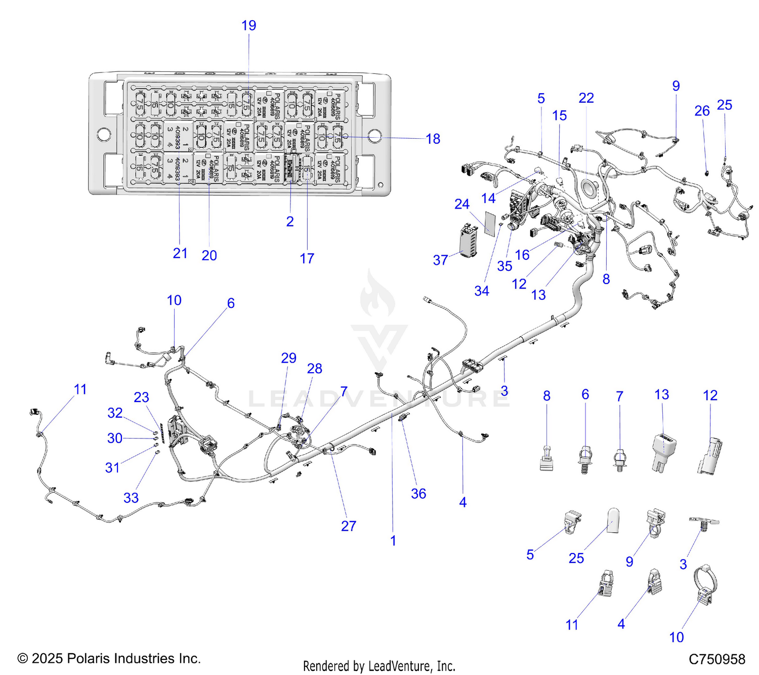 ELECTRICAL, WIRE HARNESS, CHASSIS - Z26R4P2KBL (C750958)