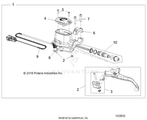 Brakes, Front Brake Lever And Master Cylinder - A21sxz85an (100932) Schematic
