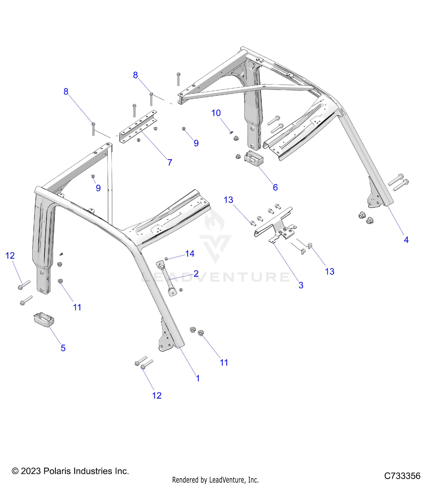 CHASSIS, CAB FRAME - R26XAN1RBB (C733356)