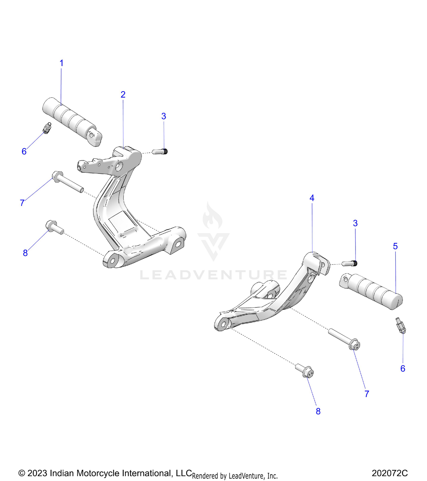 CHASSIS, FOOTPEGS - N26SSB61/SSC61 (202072C)