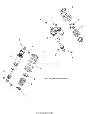 Suspension, Rear Shock Mounting - Z19vce99am (49rgrshockmtgrr15rzr900) Schematic