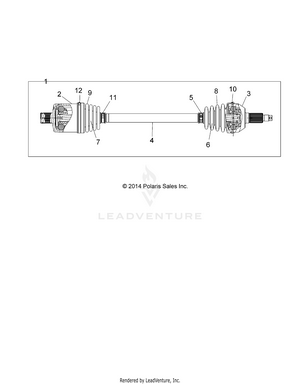 Drive Train, Rear Half Shaft - R16rge99a7/ae/av (49rgrshaftdriverr15rzr900) Schematic