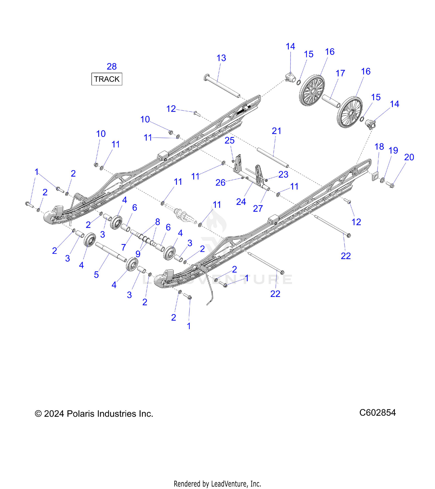 SUSPENSION, REAR, 165" - S26TGM8MS (C602854)