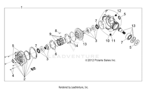 Drive Train, Front Gearcase Internals - R16rva57a1/b1/e57a9/b9 (49rgrtransintl15570) Schematic