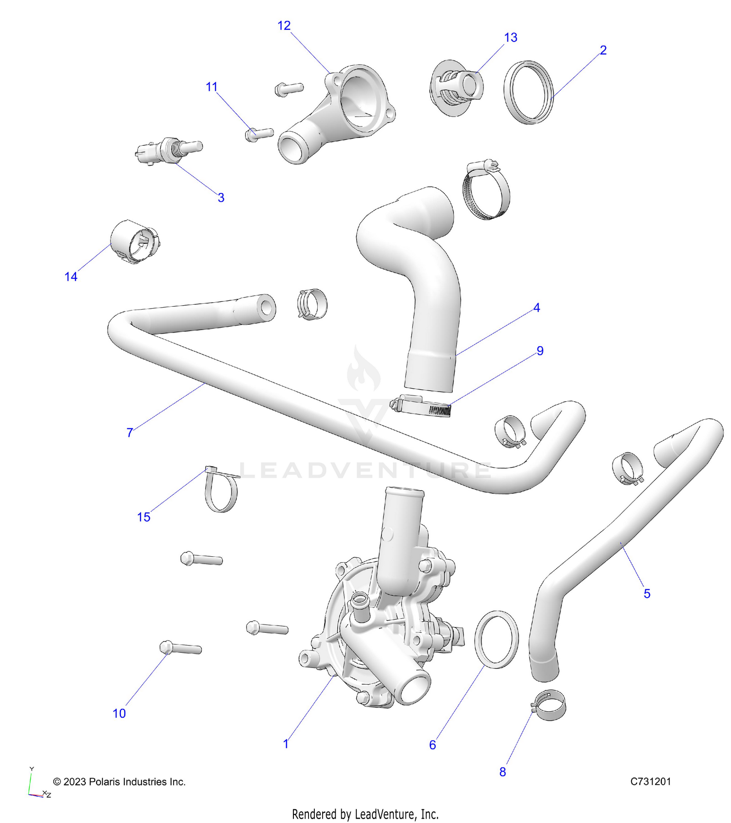 ENGINE, WATERPUMP & BYPASS - R26T6E99NJ (C731201)