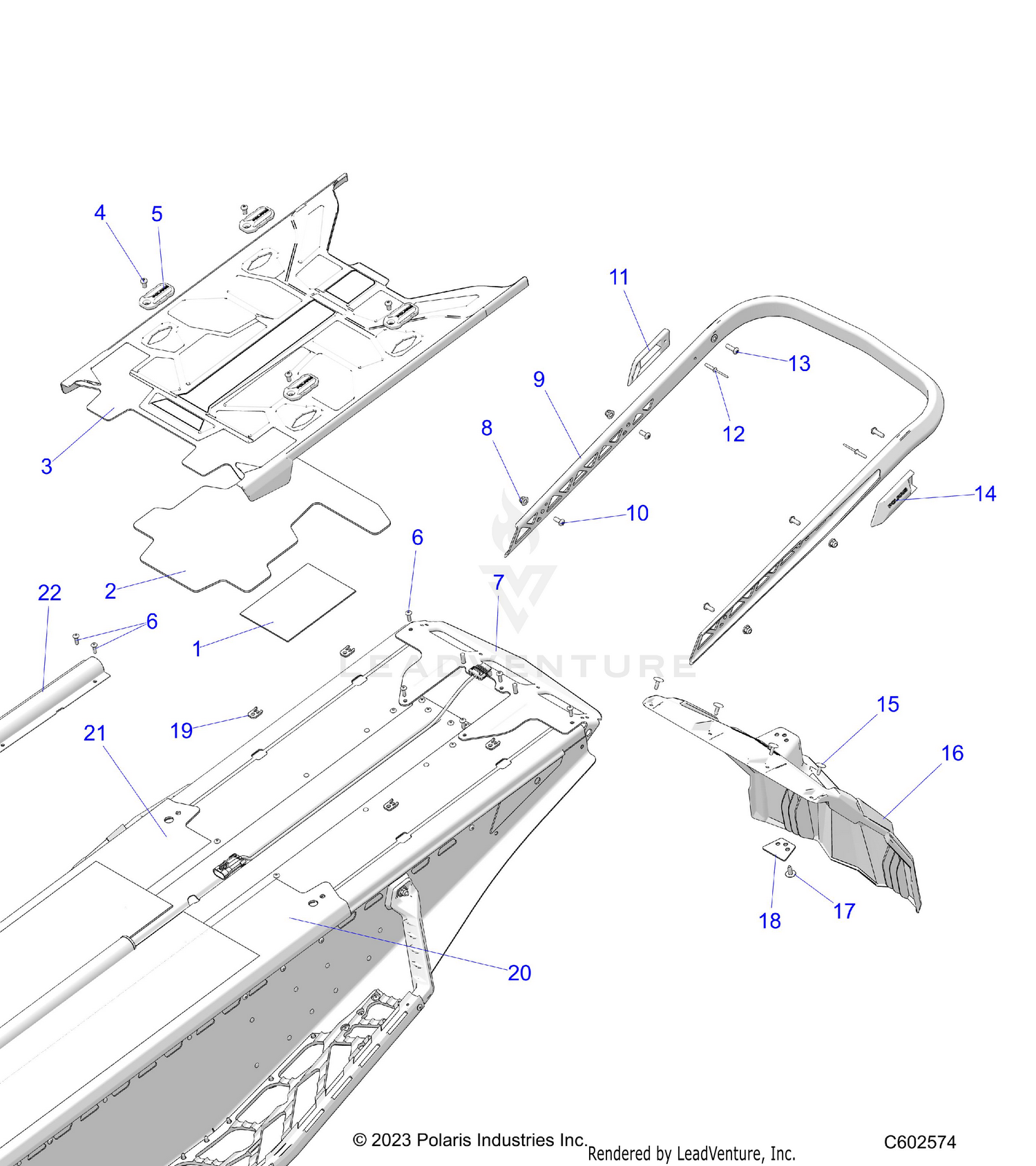 BODY, BUMPER, REAR, CLOSEOFF, TUNNEL COVER - S24TDE9FS/9FE (C602574)
