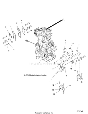 Engine, Transmission Mounting & Long Block- R16rda57a1/b1 (700745) Schematic