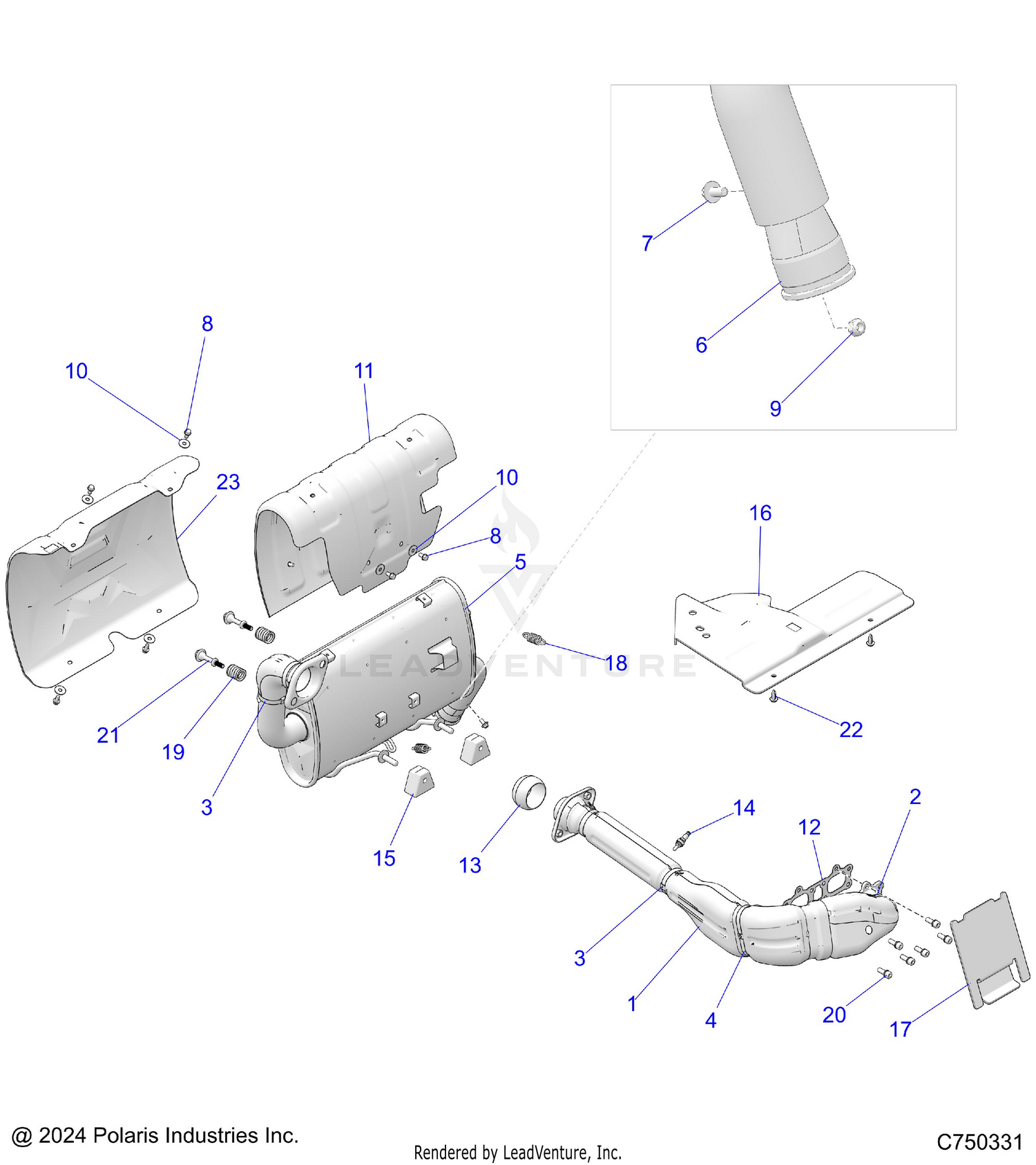 ENGINE, EXHAUST SYSTEM - Z26ASE99P5 (C700300)