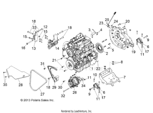 Engine, Mounting & Long Block - R141d9jda/2d9jda (49brutusenginemtg13) Schematic