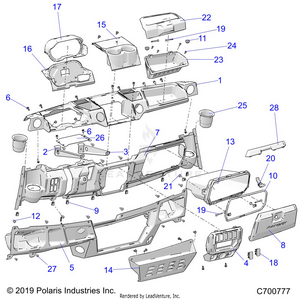 Body, Dash - R21rre99a9/ac/ap/aw/b9/bc/bp/bw (c700777) Schematic