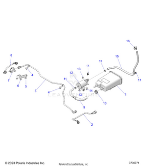 Fuel System, Evap R25xaw1rb9/bd/bm (c730974) Schematic