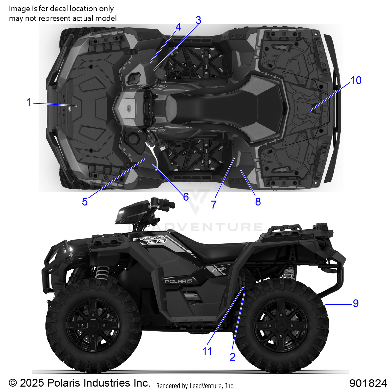 BODY, DECALS STANDARD - A26SEE50B1/B4 (901814)