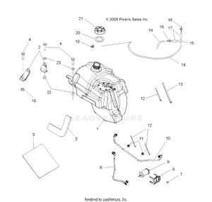 Body, Fuel Tank Asm. (built 8/20/07 And Before) - A08dn50af/as/az (49atvfuelx2500efi) Schematic