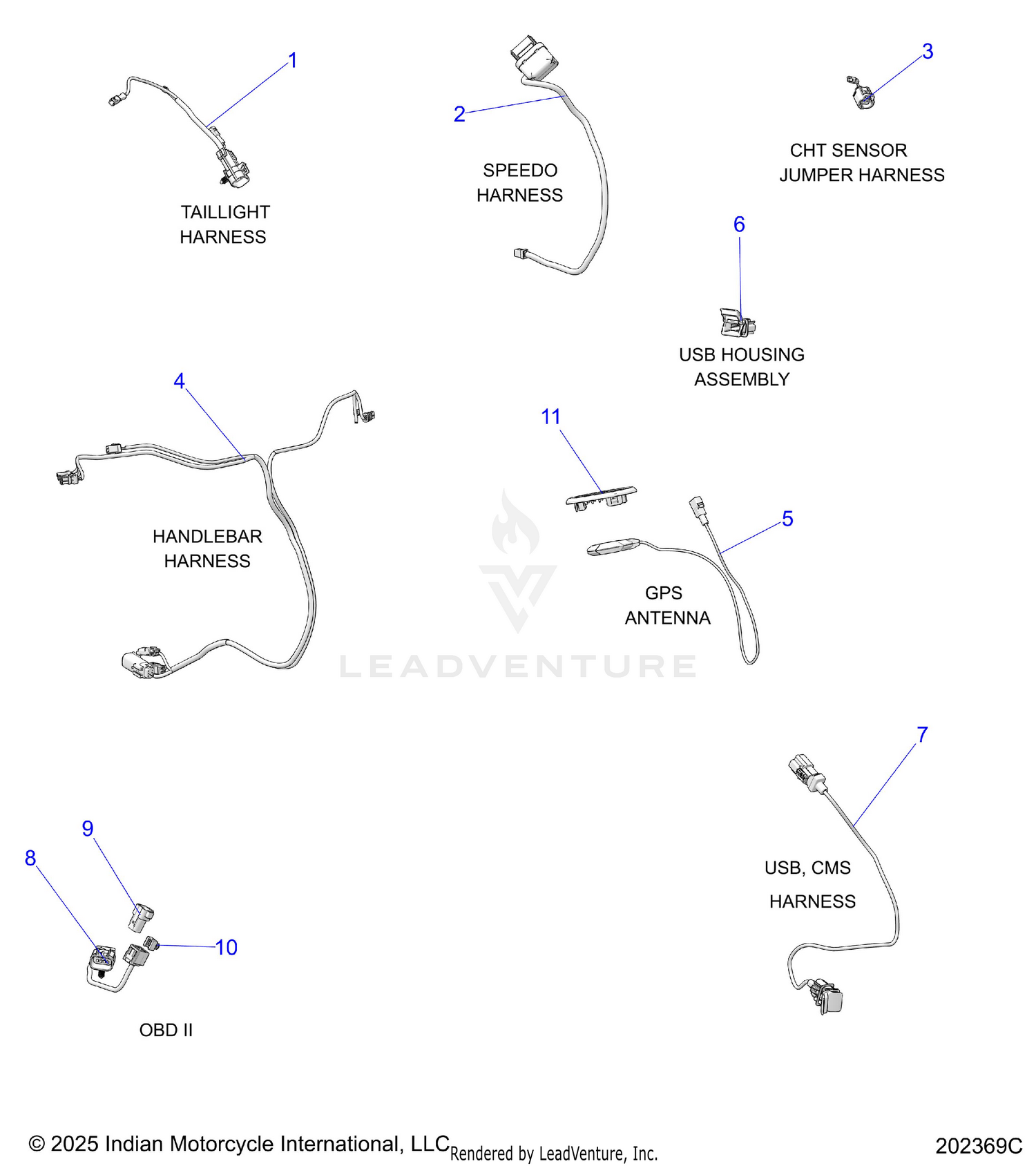 ELECTRICAL, WIRE HARNESS 2 - N26DNDBH ALL OPTIONS (202369C)
