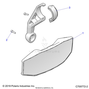 Body, Mirror, Rear - G23gmk99a/99b (c700772-2) Schematic