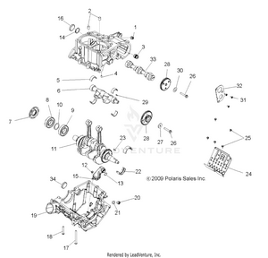 Engine, Crankcase And Crankshaft - Z14vh76ac/ad/eai/eak/eaj/eal/eaw (49rgrcrankcase10rzrs) Schematic
