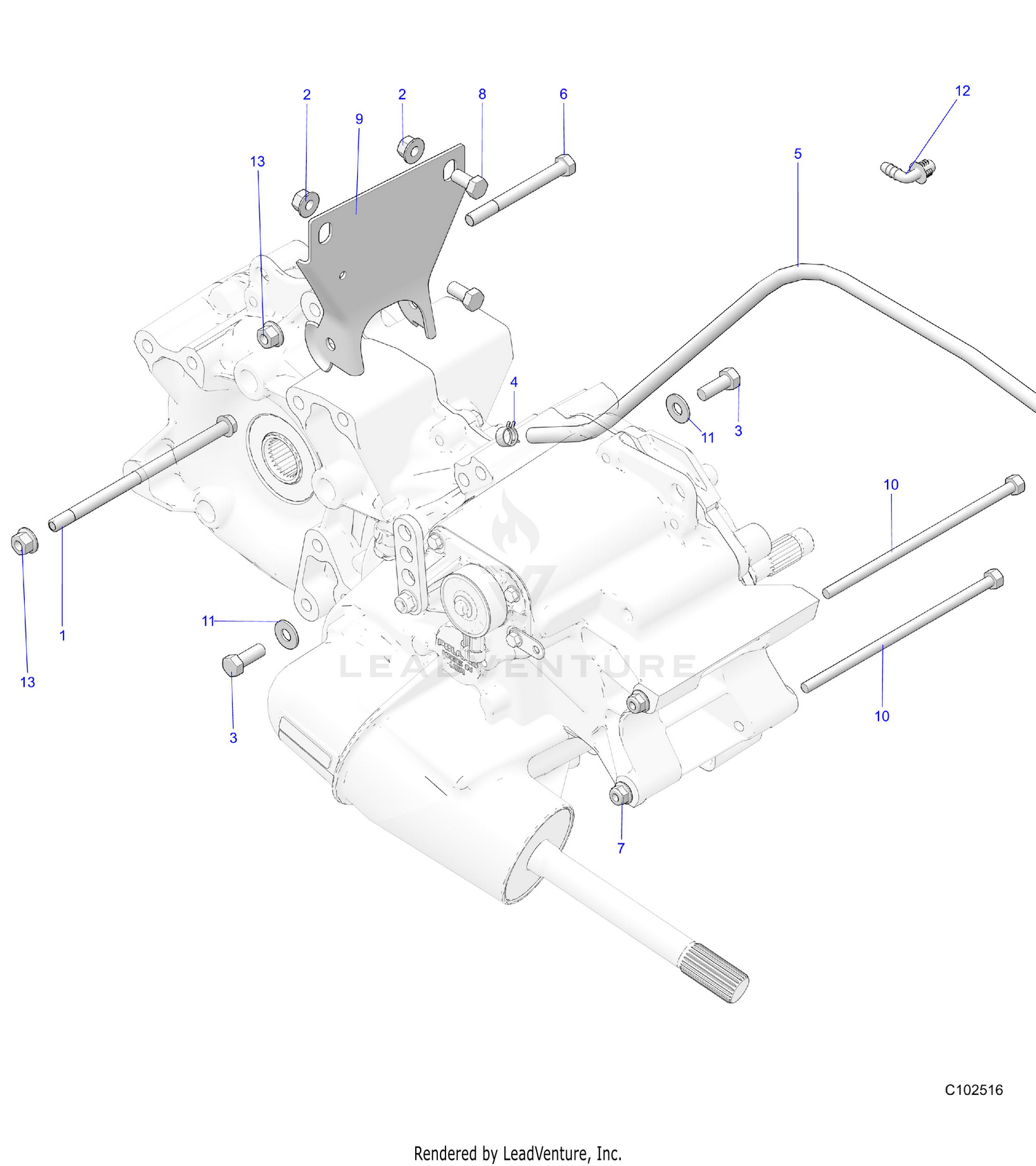 DRIVE TRAIN, MAIN GEARCASE MOUNTING - A26SDE57C4/E4 (C102516)