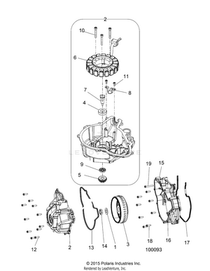 Engine, Stator Cover And Flywheel - A19sea50b1/b7/see50b7/b3/seg50b4 [100093] Schematic