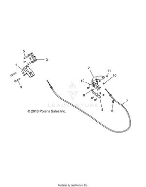 Brakes, Parking Brake - Z16vde99fm (49rgrbrakepark14rzr1ki) Schematic