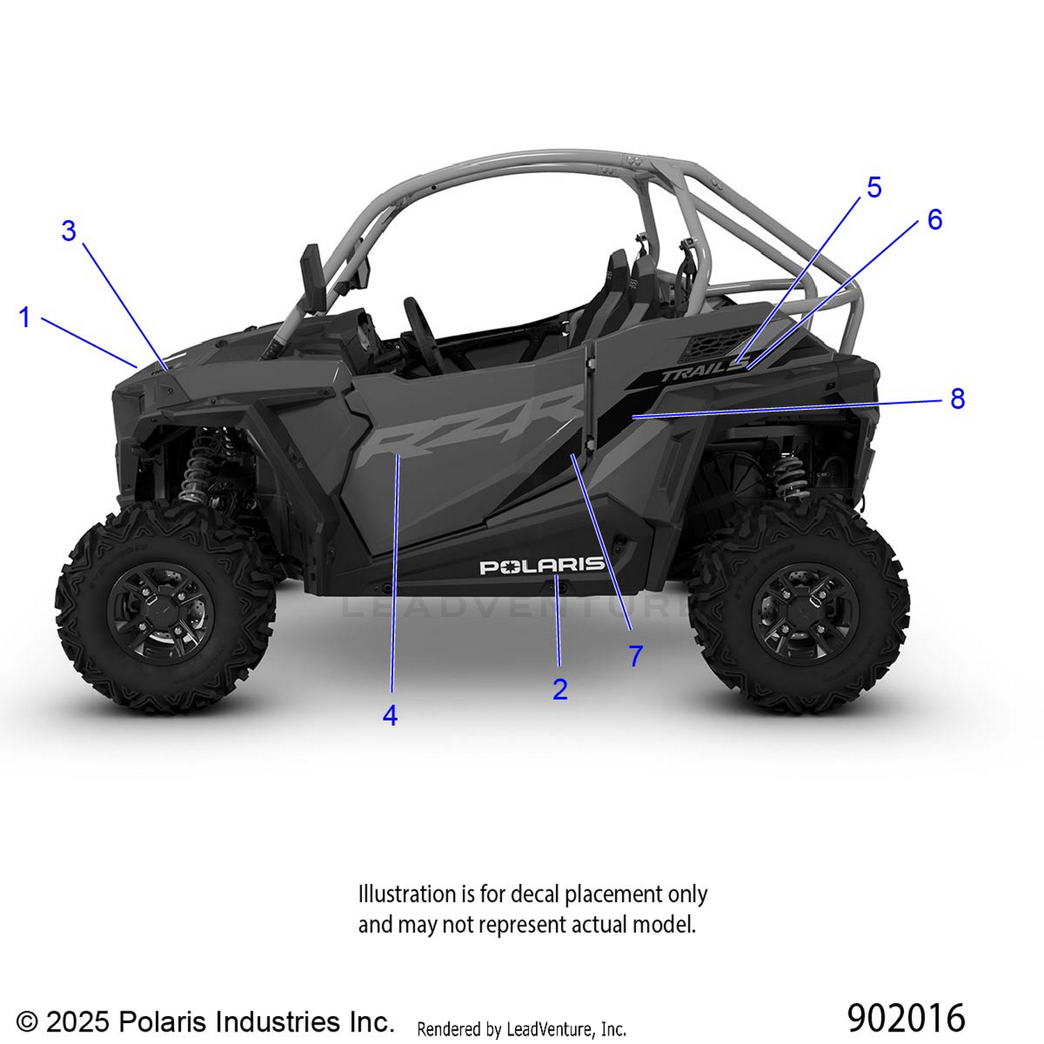 BODY, DECALS GRAPHIC  - Z26ASE99P5 (900745)