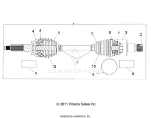 Drive Train, Rear Half Shaft - R12vh57ad (49rgrshaftdriverr12rzr570) Schematic