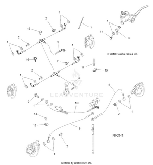 Brakes, Brake Lines - A12zn8efk/efo (49atvbrakeline11spx2550i) Schematic