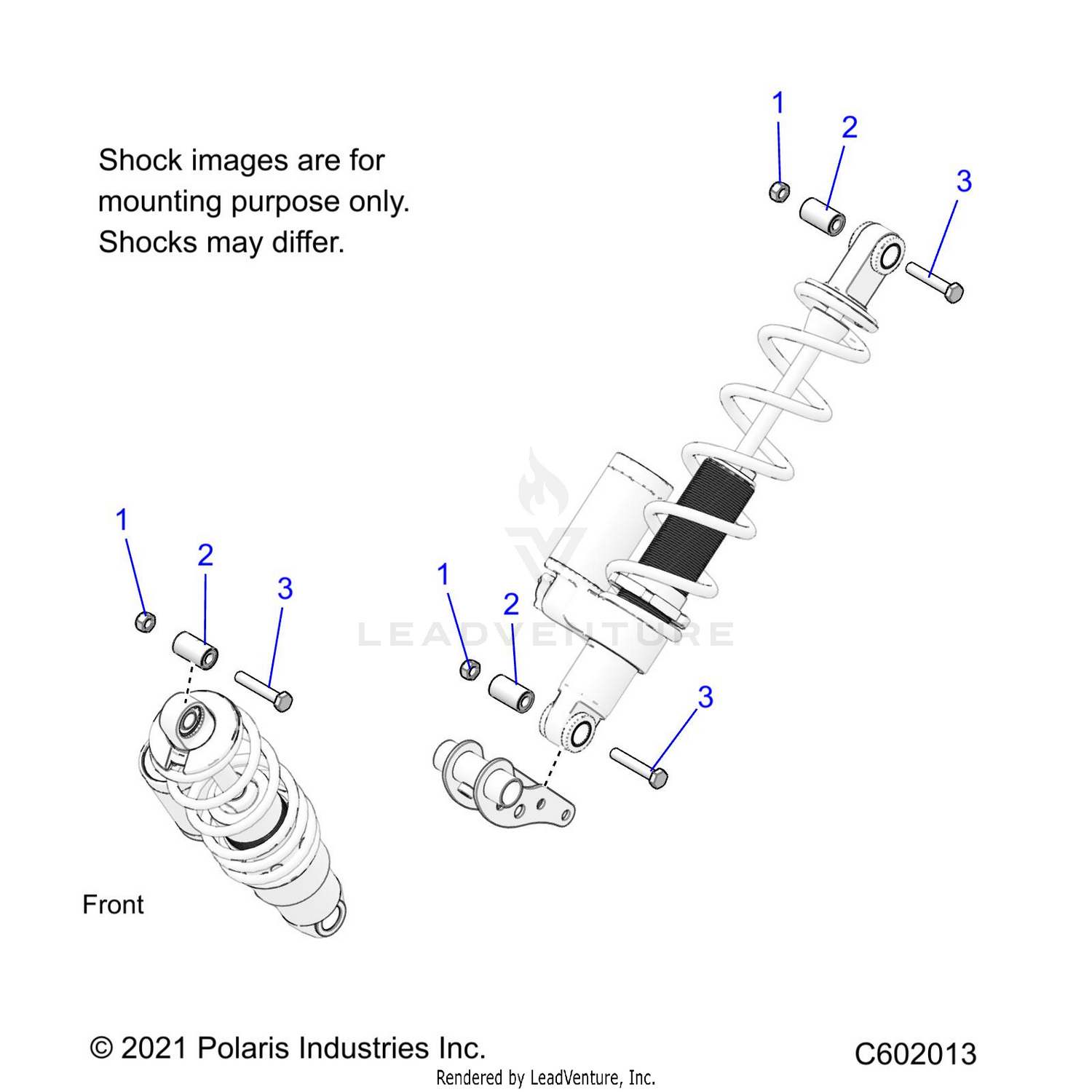 SUSPENSION, SHOCK MOUNTING, REAR SUSP. - S26TLG9BS/BEA (C602013)