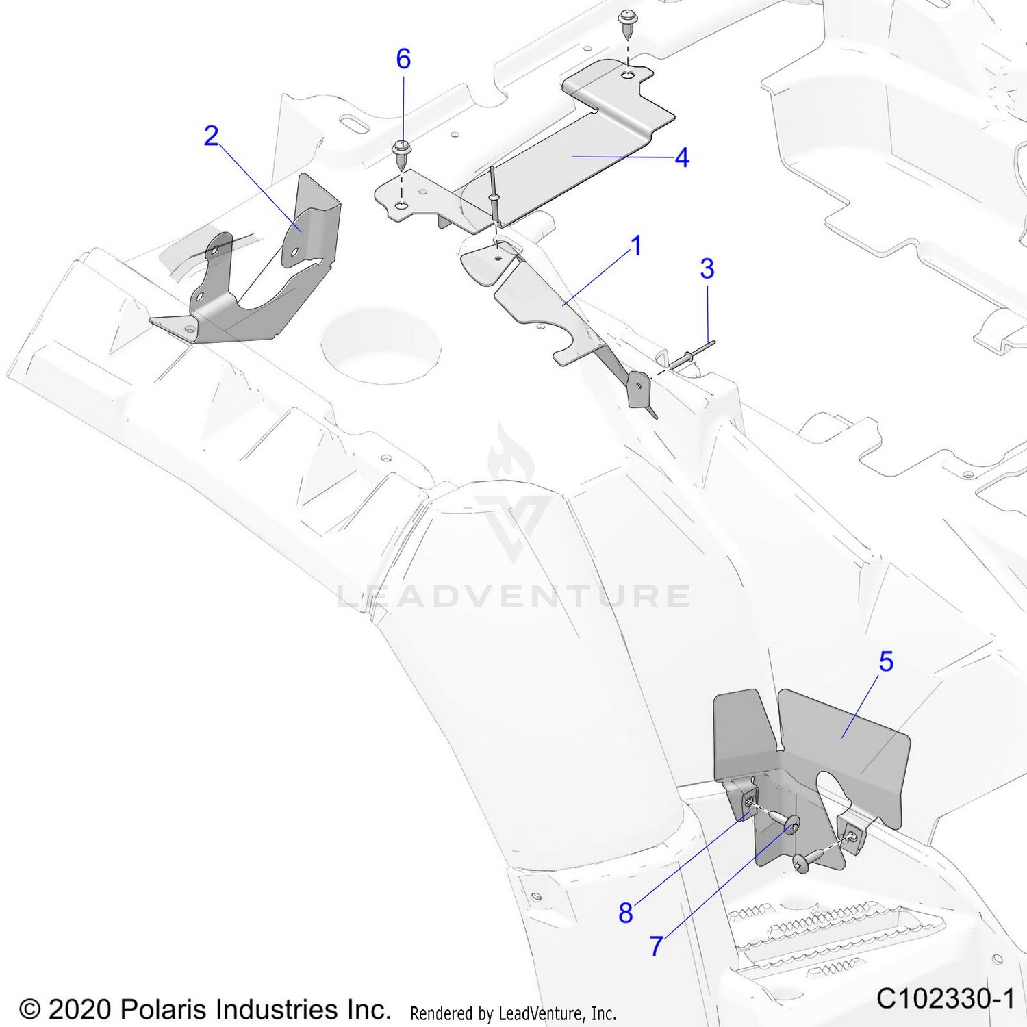 BODY, HEAT SHIELDS - A26SYY95AK (C102330-1)
