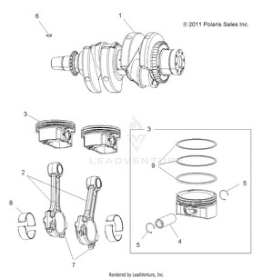 Engine, Crankshaft And Piston - A12zn8efk/efo (49atvcrankshaft12sptrgeps850) Schematic