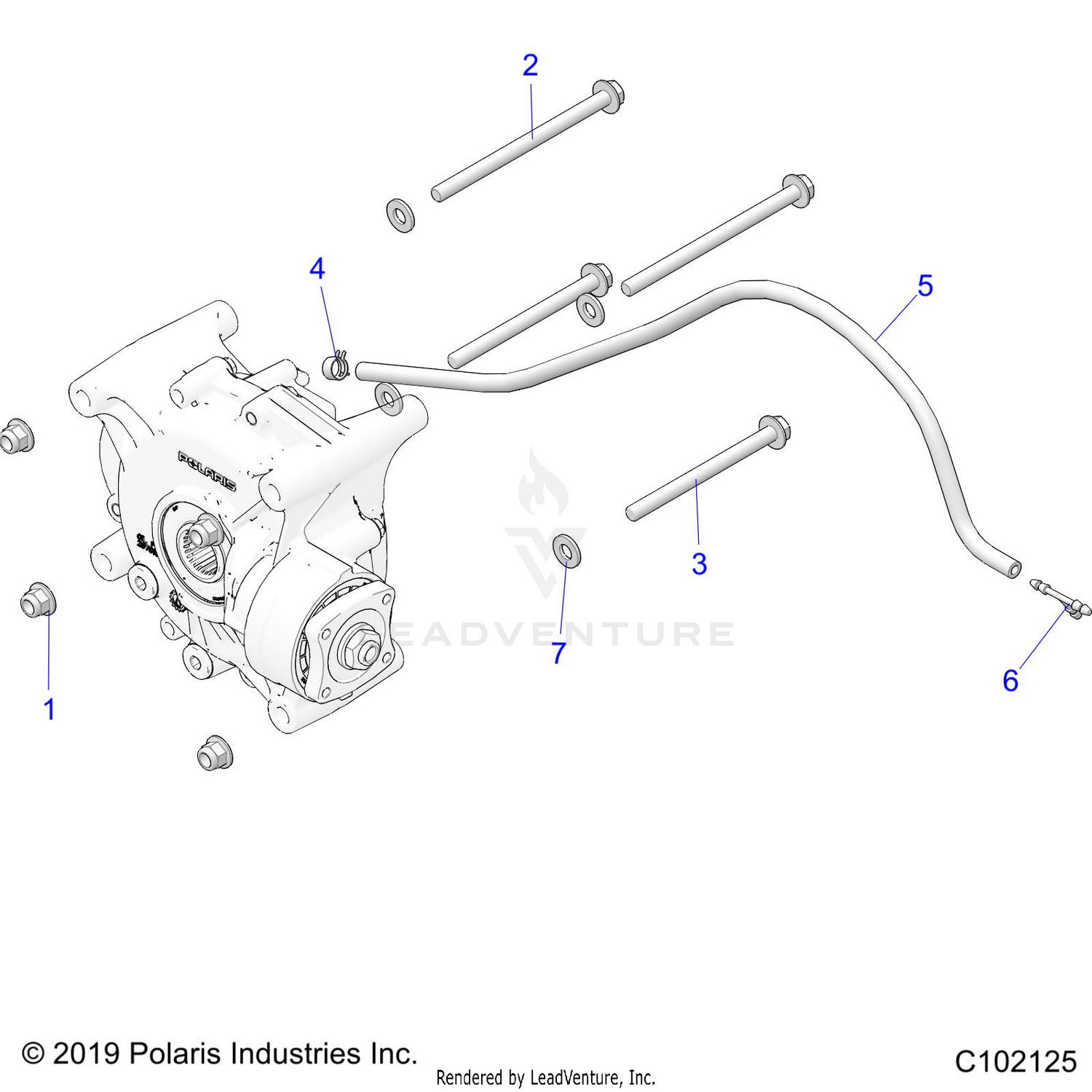DRIVE TRAIN, GEARCASE MOUNTING, REAR - A26SXN85A7 (C102125)