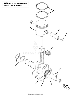 Crankshaft And Piston Assembly (4910981098044a) Schematic