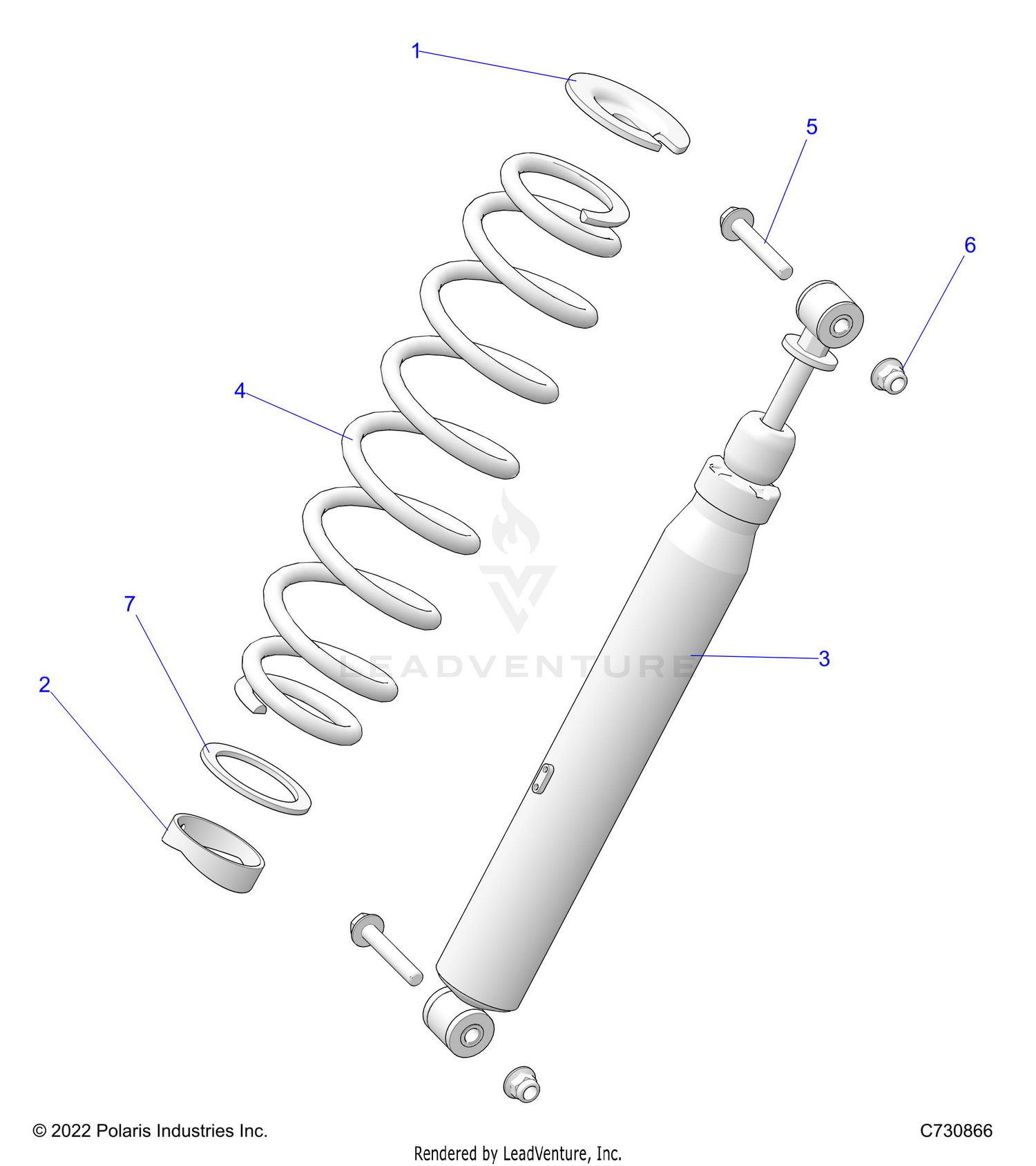 SUSPENSION, REAR SHOCK MOUNTING EVAP - R26RRY99B9/BH/BB/BS (C730866)