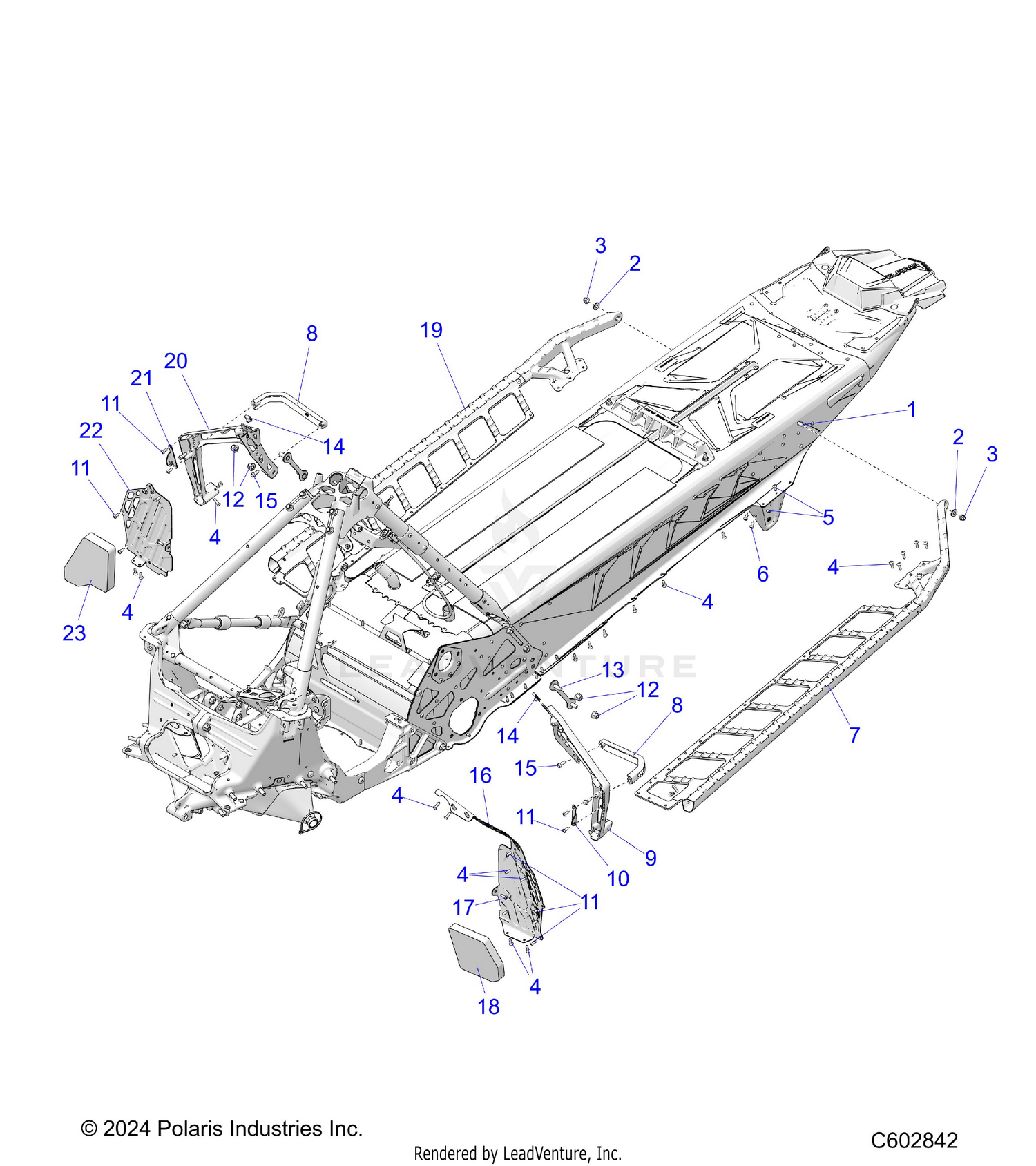 CHASSIS, FOOTRESTS, AND RUNNING BOARDS - S26TLG9BS/9BEA (C602842)