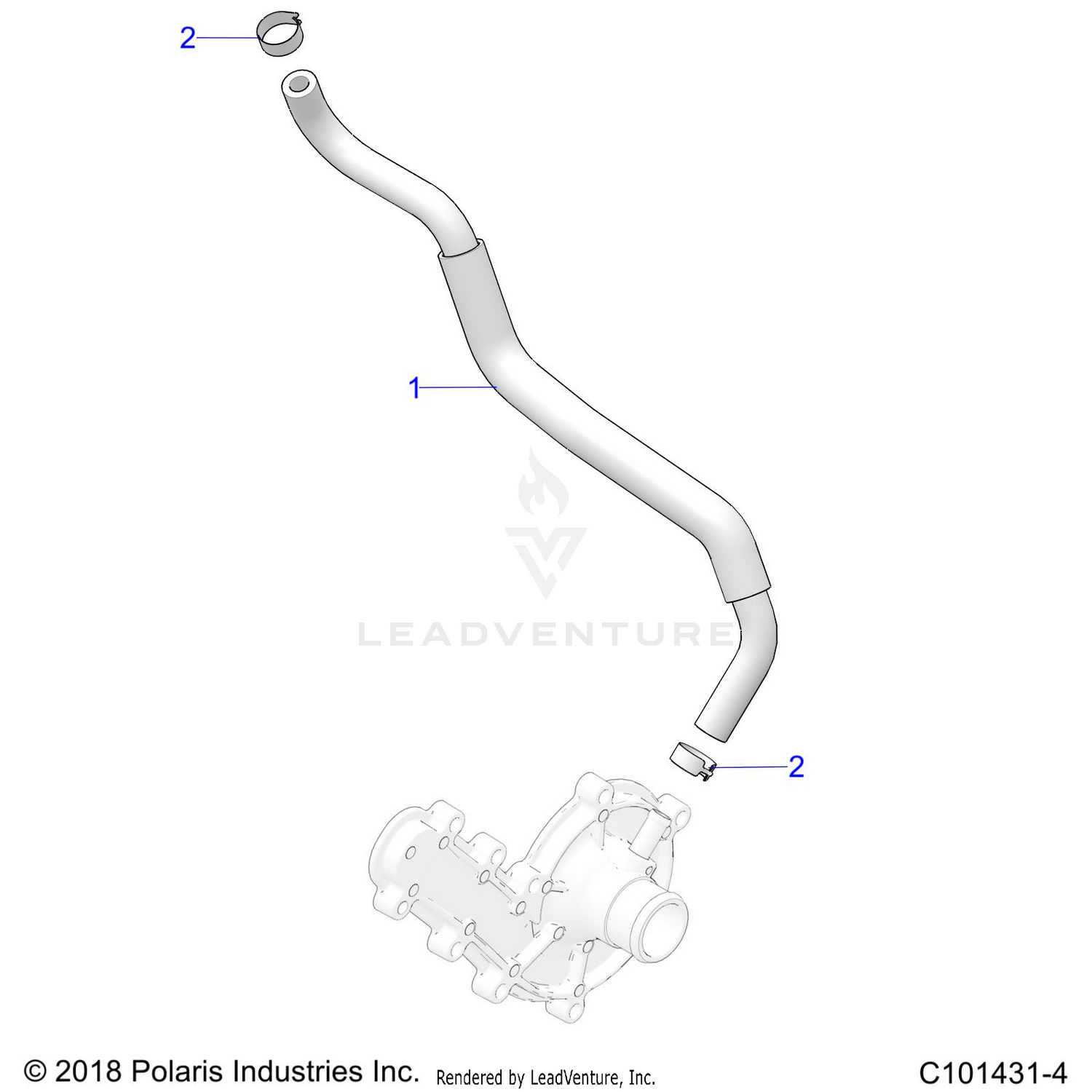 ENGINE, COOLING BYPASS - A26SGE95PB (C101431-4)