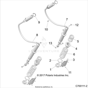 Suspension, Rear Shock Mounting - Z19vge99ak/aw/bk/bw (c700111-2) Schematic