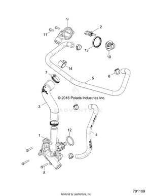 Engine, Waterpump And Bypass - R17rt_99 All Options (701109) Schematic