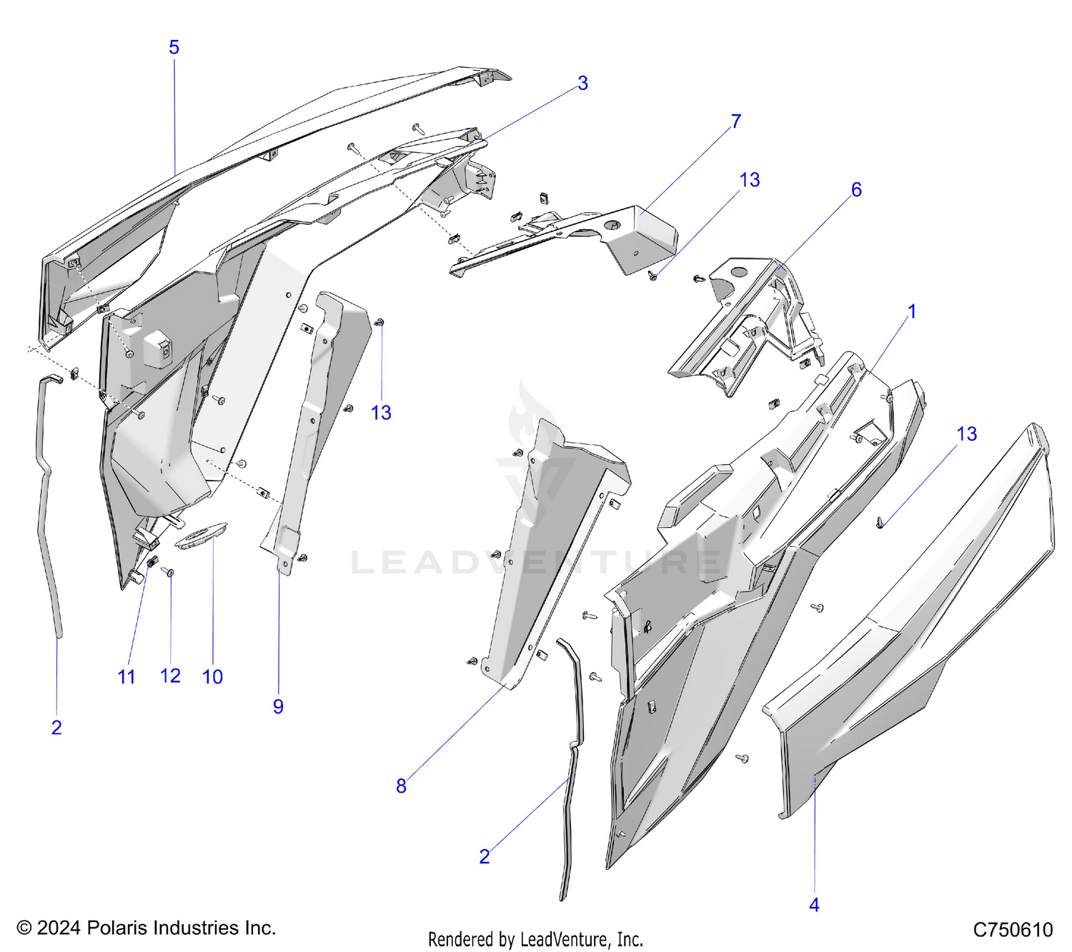 BODY, REAR FENDERS - Z26S4D92AN/AH/BN/BH (C750610)
