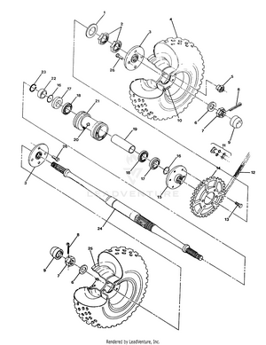 Rear Wheel Drive Assembly 250 2x4 - Update (4919781978017a) Schematic